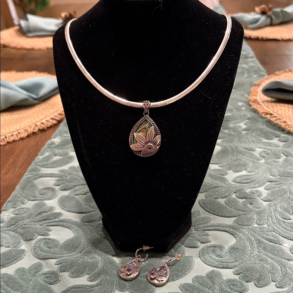 Vecceli Italy Sterling silver apologia and Multicolor Earrings m charm